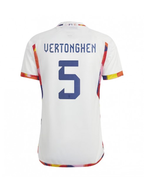 Moški Nogometna dresi replika Belgija Jan Vertonghen #5 Gostujoči SP 2022 Kratek rokav